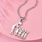 Stainless Steel Heartfelt Mother-Daughter-Son Necklace