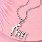 Stainless Steel Heartfelt Mother-Daughter-Son Necklace