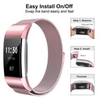 Stainless Steel Mesh Milanese Loop Band for Fitbit Charge 2