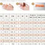 Stainless Steel Mood Ring Inlaid Thermal Discoloration Stone