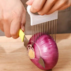 Stainless Steel Onion Needle Fork Vegetable Fruit Slicer