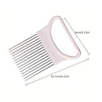 Stainless Steel Onion Needle Fork Vegetable Fruit Slicer