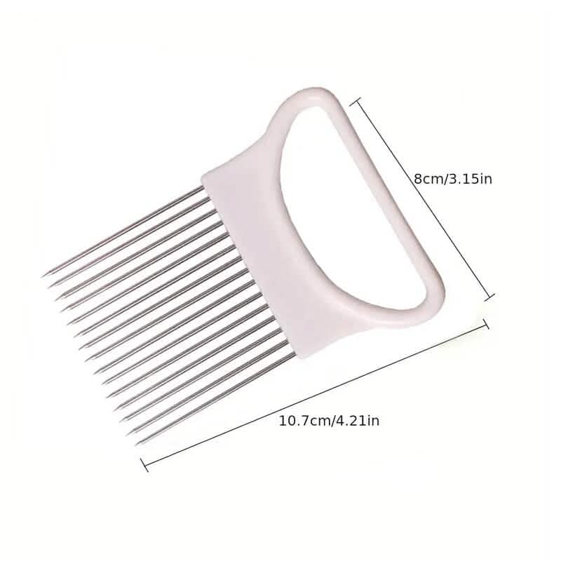 Stainless Steel Onion Needle Fork Vegetable Fruit Slicer