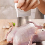 Stainless Steel Onion Needle Fork Vegetable Fruit Slicer