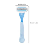 Stainless Steel Women's Hair Razor with 8 Replacement Blades