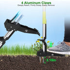 Standup Aluminum Weed Puller with 4 Claws