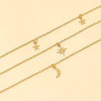 Star Moon Multi-layer Pendant Necklace