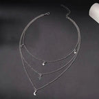 Star Moon Multi-layer Pendant Necklace