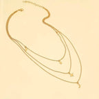 Star Moon Multi-layer Pendant Necklace