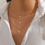 Star Moon Multi-layer Pendant Necklace