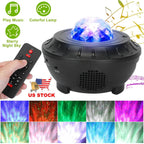 Star Projector Lamp RGBW Wireless Music Speaker Night Light