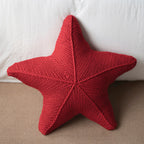 Hand-Knit Starfish Decorative Pillow