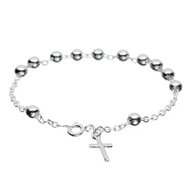 Sterling Silver Rosary Bracelet
