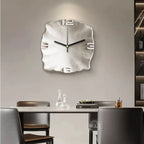 StoneAura Modern Sandstone Clock, 3D Relief, Silent Quartz