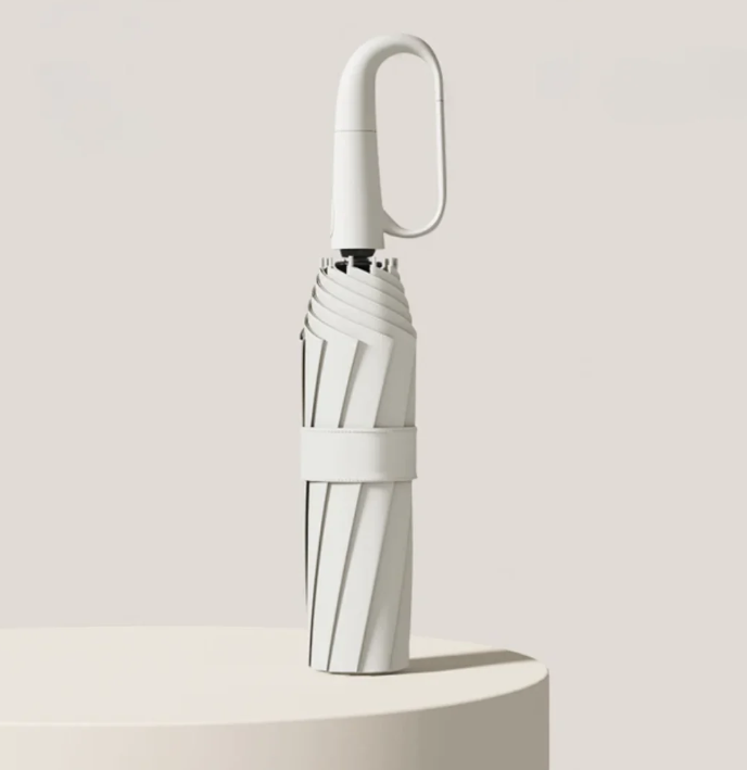 Wind-Resistant Umbrella with Reflective Band