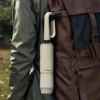 Wind-Resistant Umbrella with Reflective Band
