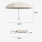 Wind-Resistant Umbrella with Reflective Band