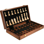 STRATEGIQON – Premium chess set made of wood with classic, foldable walnut wood board