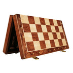STRATEGIQON – Premium chess set made of wood with classic, foldable walnut wood board