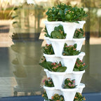 Vertical Stackable Planters - 4 Tier Garden Pots
