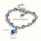 Stunning Heart Of Ocean Rhinestone Bracelet For Girls