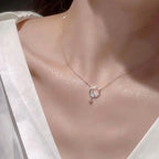 Stunning Moon and Star Birthstone Pendant Necklace