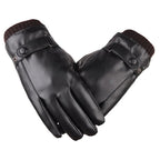 Touch Screen Men's Leather Gloves for Winter
