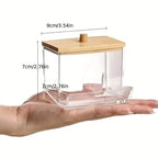 Stylish 7oz Bathroom Organizer - Freestanding Swab & Pad Holder