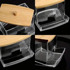 Stylish 7oz Bathroom Organizer - Freestanding Swab & Pad Holder