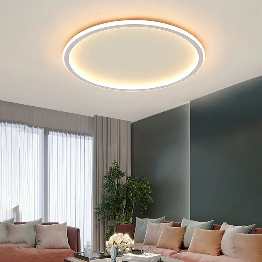Modern Nordic-Inspired Circular Flush Mount Ceiling Light