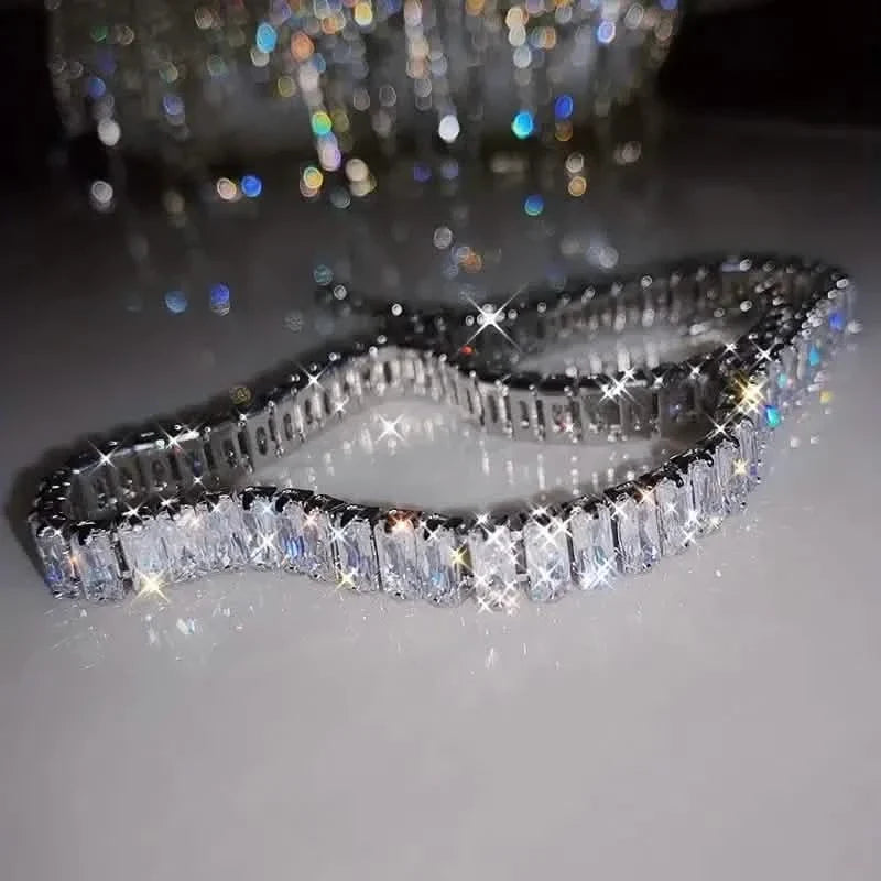 Stylish Charming Thick Tennis High Quality Sparkling Women's Jewelry