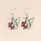 Stylish Hummingbird and Saffron Earrings