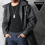 Stylish Long Black Raincoat