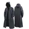 Stylish Long Black Raincoat