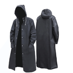Stylish Long Black Raincoat