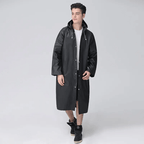 Stylish Long Black Raincoat