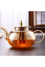 Stylish loose leaf teapot with tea infuser and lid — Elegant brew for tea lovers