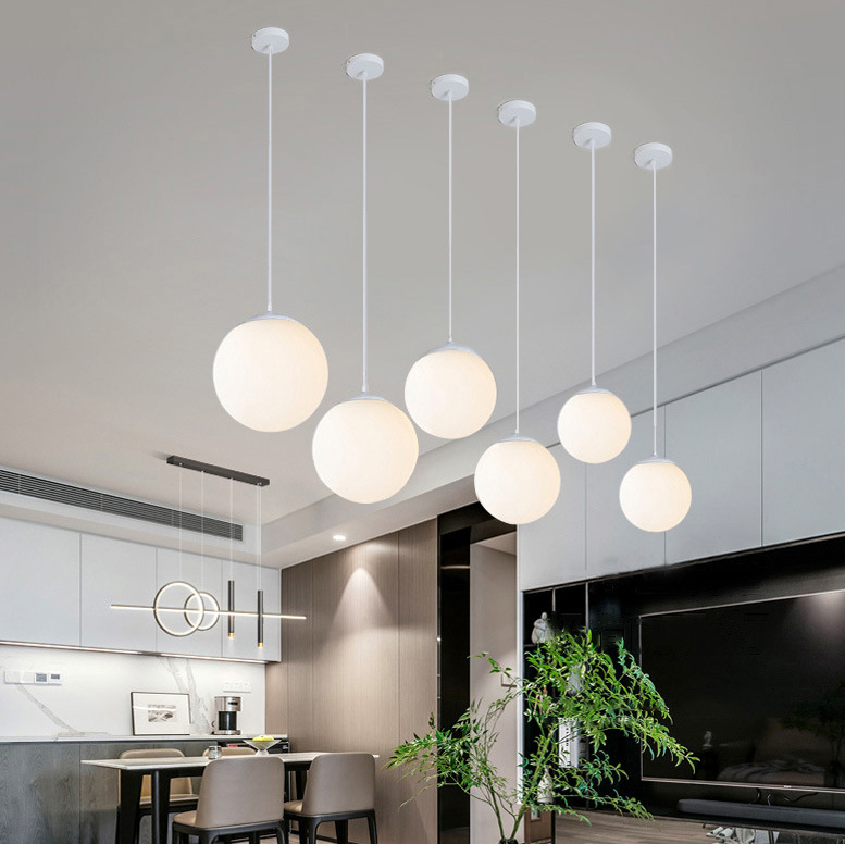 Modern Glass Ball Pendant Light