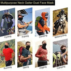 Summer Face Cover Scarf, Moisture Wicking Breathable Stretch Face Neck Gaiter Mask