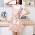 Floral Print Cotton Kitchen Apron