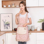 Floral Print Cotton Kitchen Apron