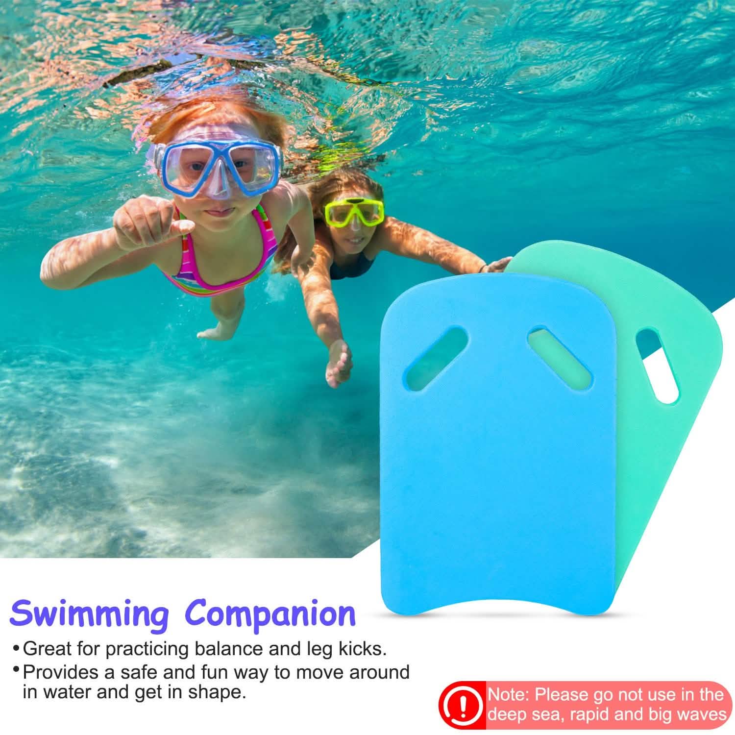 Swimming Kickboard U Design Water Training Board with Integrated Hole Handle