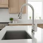 SWIVELUX faucet: Retractable spray, 360° swivel, modern design