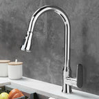 SWIVELUX faucet: Retractable spray, 360° swivel, modern design