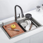 SWIVELUX faucet: Retractable spray, 360° swivel, modern design