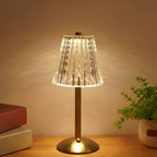 Table Lamp Crystal Cordless Rechargeable Dimmable LED Light