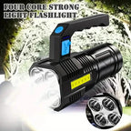 Tactical LED Flashlight, 800mAh Rechargeable Via USB, High-Power Light With 4-Mode Output