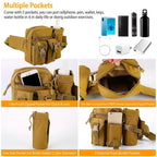 Tactical Waist Bag Utility Pouch Belt Bag with Water Bottle Pouch