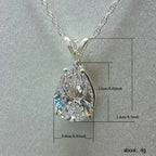 Teardrop Shaped Zirconia Pendant Copper Necklace