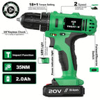 Tegatok 20V Cordless Drill Set